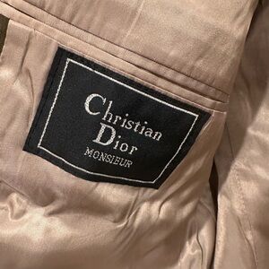 Vintage Christian Dior Monsieur Brown Gray Suede Blazer